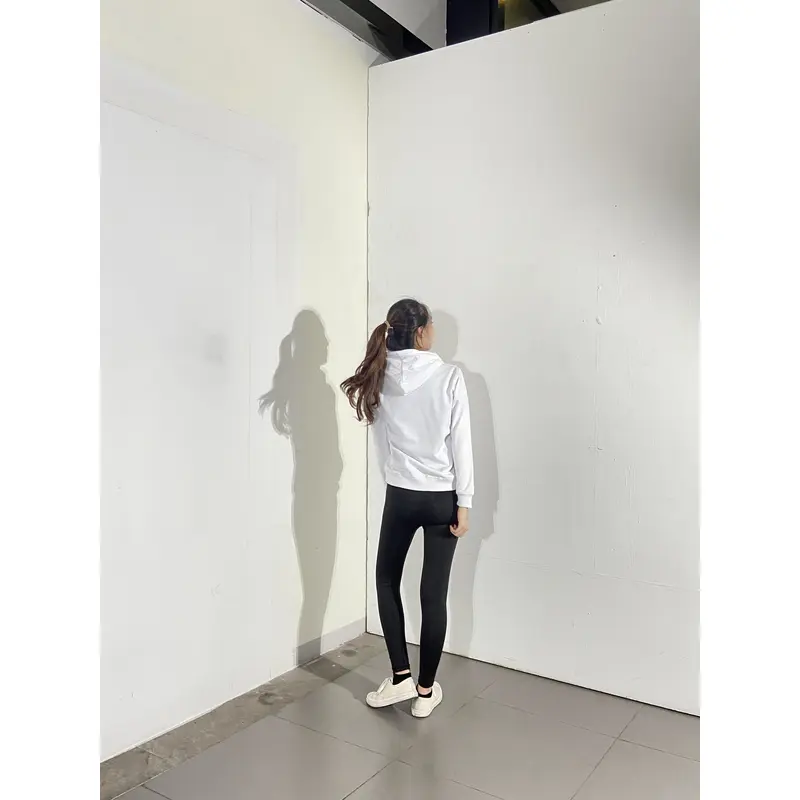 BD-MO-141 Custom-made knitted sweater with hood, model display, pure white sweater, soft and comfortable, special store for knitted sweater with hood