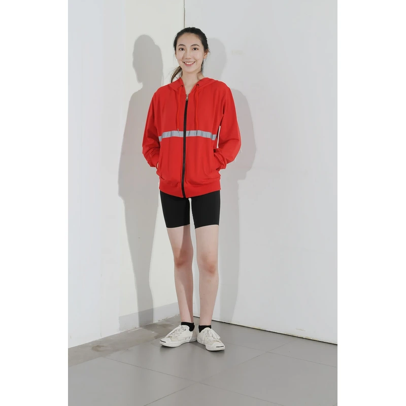 BD-MO-142 Order online hooded knitted uniforms, design stitching and contrasting colors, soft and comfortable, hooded knitted uniforms supplier