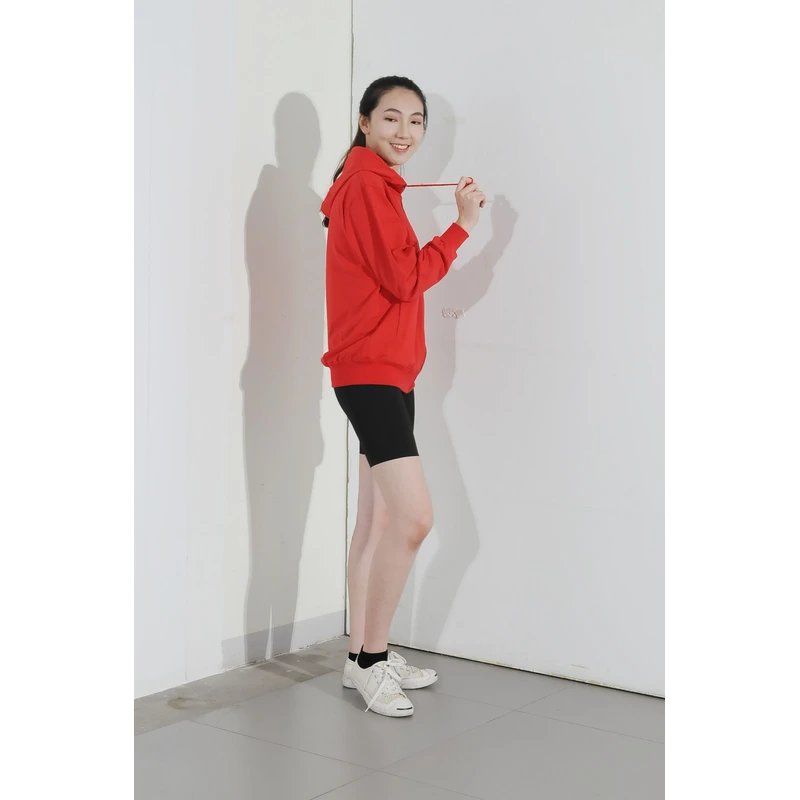 BD-MO-142 Order online hooded knitted uniforms, design stitching and contrasting colors, soft and comfortable, hooded knitted uniforms supplier