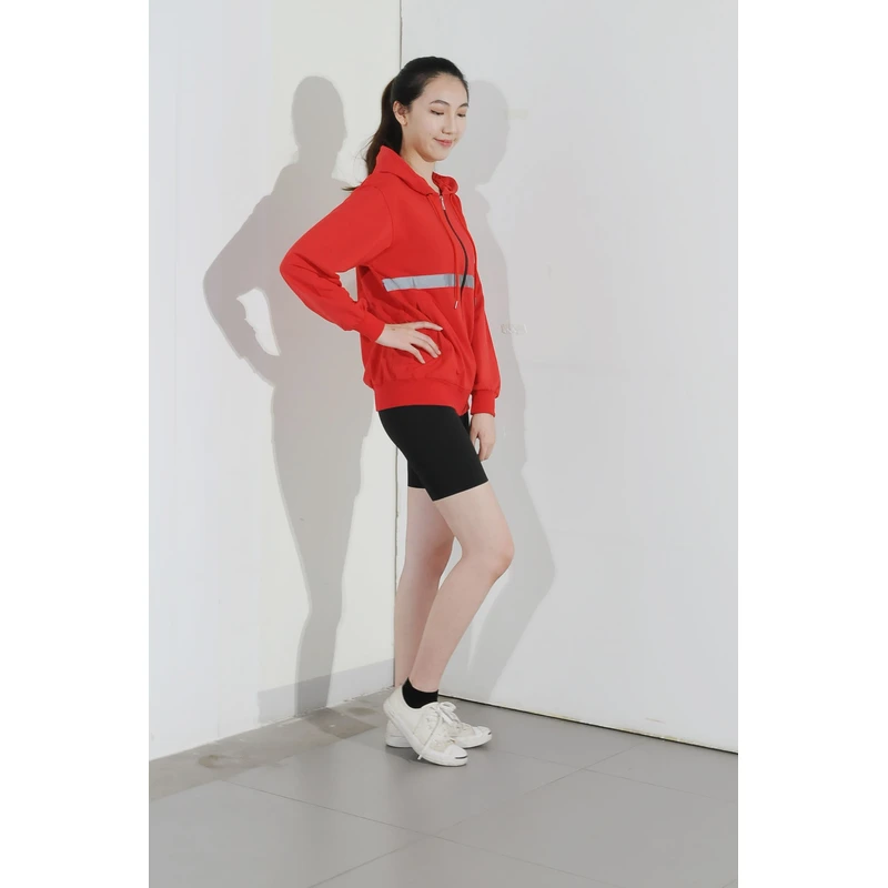 BD-MO-142 Order online hooded knitted uniforms, design stitching and contrasting colors, soft and comfortable, hooded knitted uniforms supplier