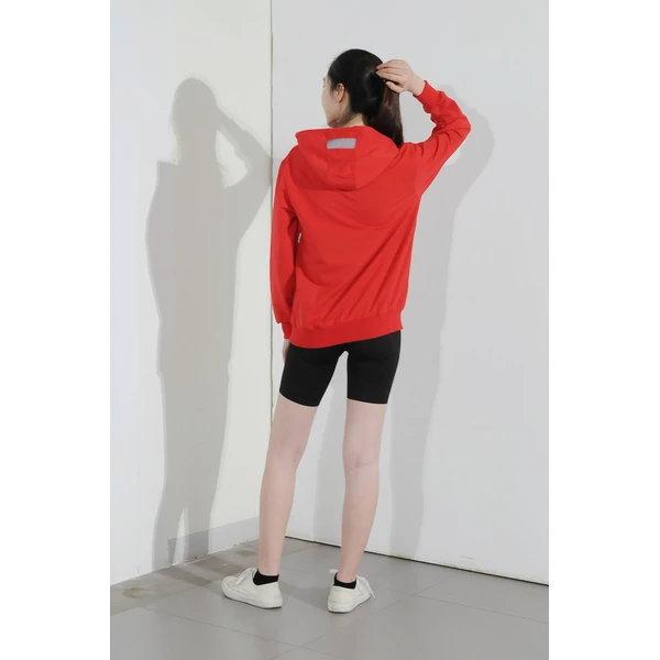 BD-MO-142 Order online hooded knitted uniforms, design stitching and contrasting colors, soft and comfortable, hooded knitted uniforms supplier