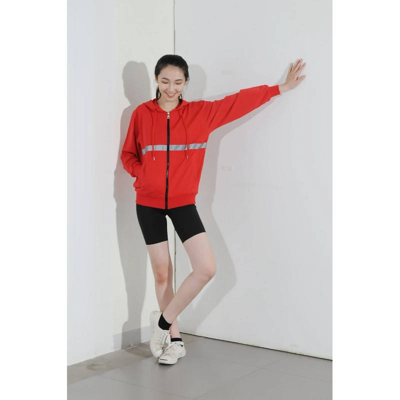 BD-MO-142 Order online hooded knitted uniforms, design stitching and contrasting colors, soft and comfortable, hooded knitted uniforms supplier