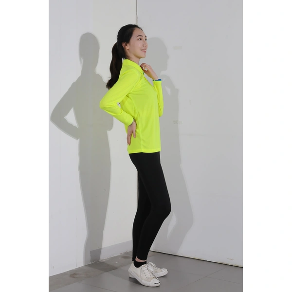 bd-mo-004 定制長袖 polo 衫供應熒光黃 polo 衫現場表演模特試穿 polo 衫中心 