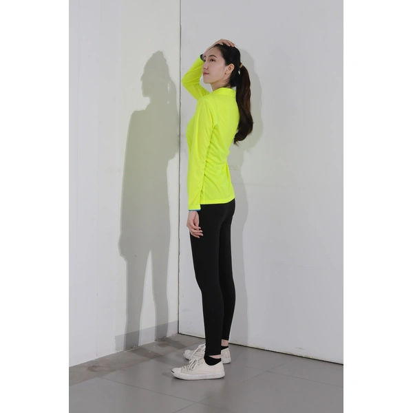 bd-mo-004 定制長袖 polo 衫供應熒光黃 polo 衫現場表演模特試穿 polo 衫中心 