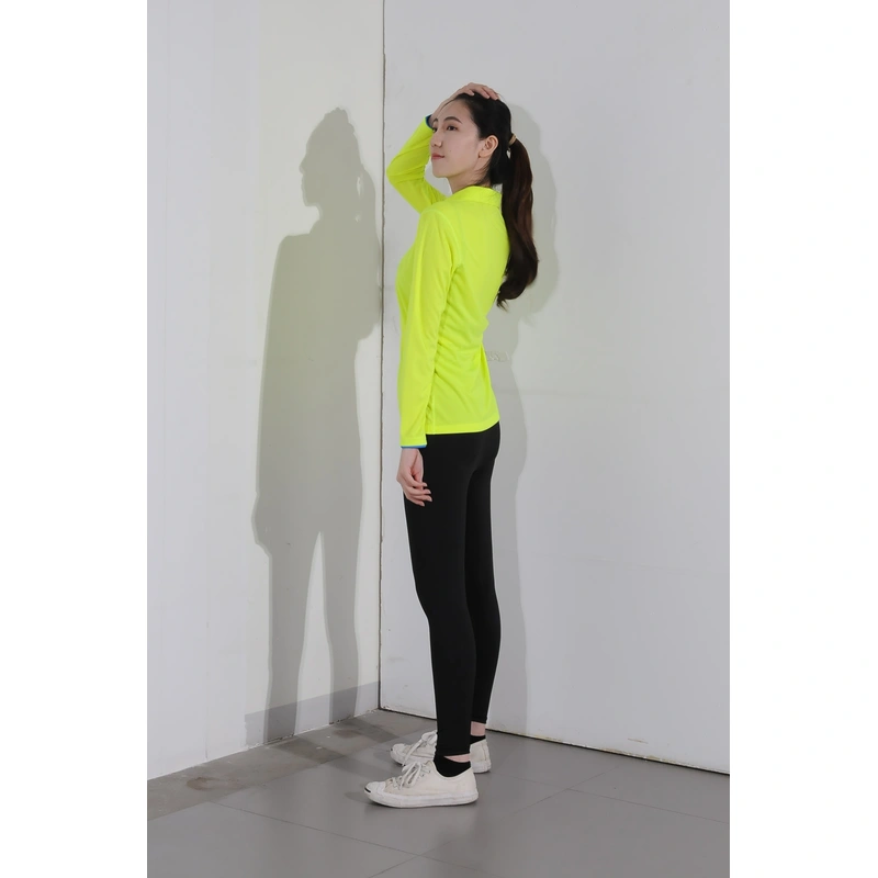 bd-mo-004 定制長袖 polo 衫供應熒光黃 polo 衫現場表演模特試穿 polo 衫中心 