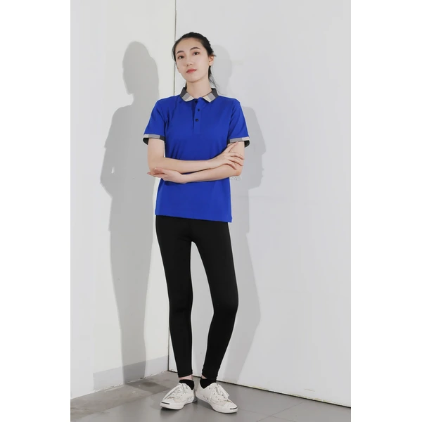 bd-mo-005 camisas polo personalizadas de mangas curtas fornecem camisas polo azuis e pretas, pretas e brancas com bordas cinzas reality show que pessoas reais experimentam no centro da camisa polo 