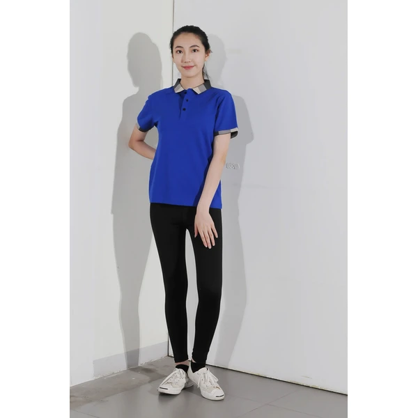 bd-mo-005 camisas polo personalizadas de mangas curtas fornecem camisas polo azuis e pretas, pretas e brancas com bordas cinzas reality show que pessoas reais experimentam no centro da camisa polo 