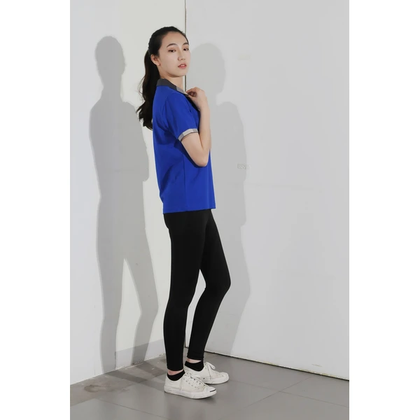 bd-mo-005 camisas polo personalizadas de mangas curtas fornecem camisas polo azuis e pretas, pretas e brancas com bordas cinzas reality show que pessoas reais experimentam no centro da camisa polo 