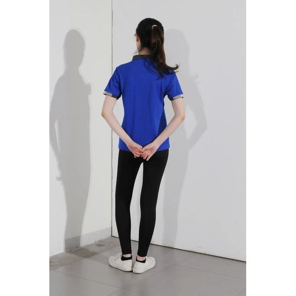 bd-mo-005 camisas polo personalizadas de mangas curtas fornecem camisas polo azuis e pretas, pretas e brancas com bordas cinzas reality show que pessoas reais experimentam no centro da camisa polo 