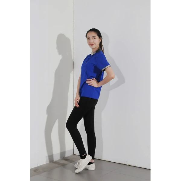 bd-mo-005 camisas polo personalizadas de mangas curtas fornecem camisas polo azuis e pretas, pretas e brancas com bordas cinzas reality show que pessoas reais experimentam no centro da camisa polo 