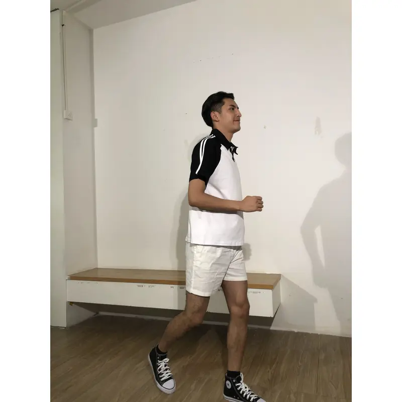 bd-mo-007 定制男士短袖polo衫供應黑白配色白色條紋polo衫現場秀現場試穿polo衫中心 