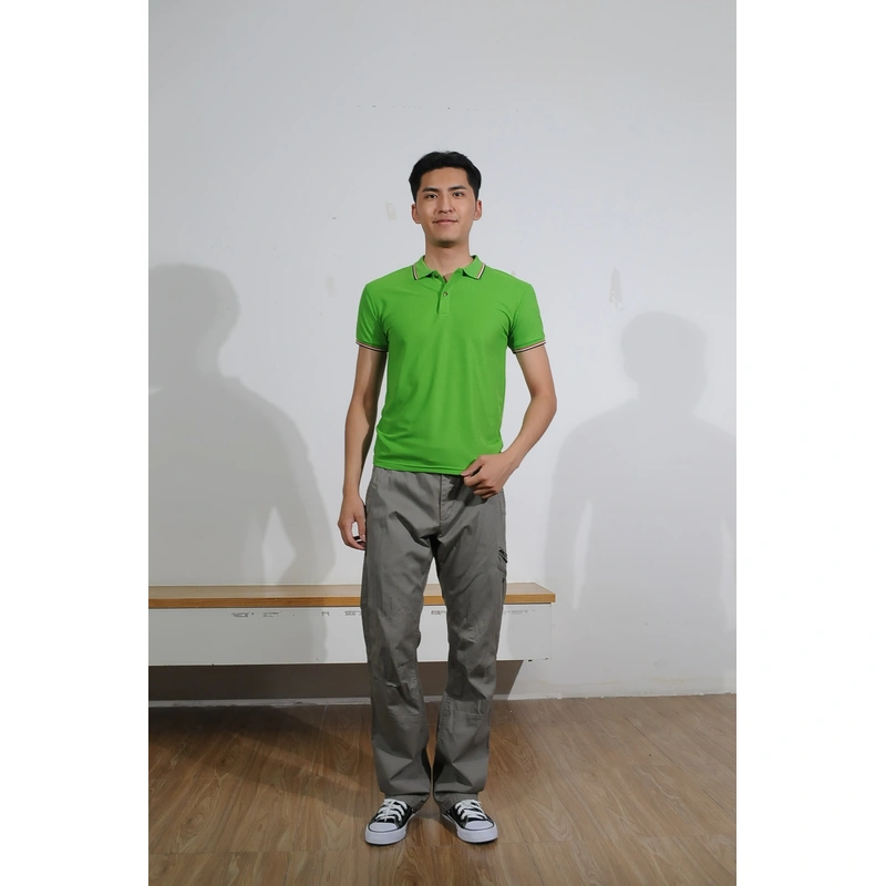 bd-mo-011 定制男士短袖 polo 衫，設計綠色和彩色側 polo 衫，現場表演 polo 衫製造商 