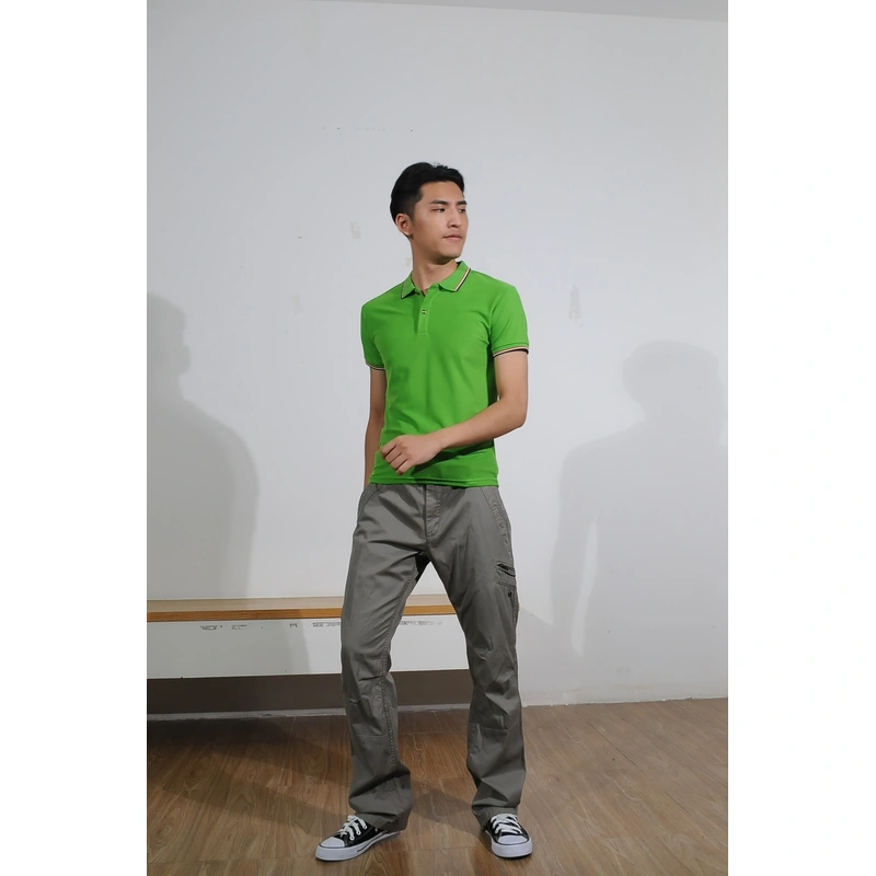 bd-mo-011 定制男士短袖 polo 衫，設計綠色和彩色側 polo 衫，現場表演 polo 衫製造商 