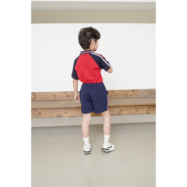 BD-MO-145 Customized summer short-sleeved British style school uniforms model display design Polo summer school uniforms school uniform design company