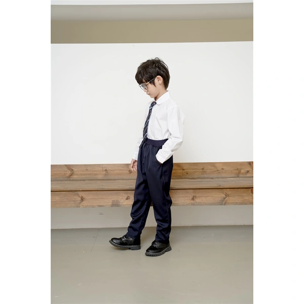 BD-MO-147 Custom-made fashion sports shirt two-piece school uniform, stand-up collar design, not easy to deform, comfortable and not tight, school uniform manufacturer, real person trying on, model demonstration