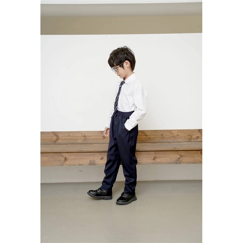 BD-MO-147 Custom-made fashion sports shirt two-piece school uniform, stand-up collar design, not easy to deform, comfortable and not tight, school uniform manufacturer, real person trying on, model demonstration