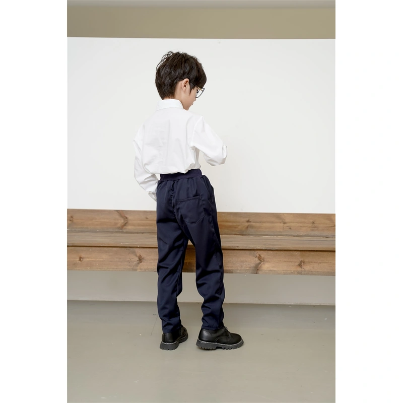 BD-MO-147 Custom-made fashion sports shirt two-piece school uniform, stand-up collar design, not easy to deform, comfortable and not tight, school uniform manufacturer, real person trying on, model demonstration