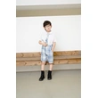 BD-MO-148 Custom-made JK style blue and white short-sleeved school uniform suit, waist elastic design, comfortable and convenient, real person try on model demonstration