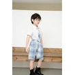 BD-MO-148 Custom-made JK style blue and white short-sleeved school uniform suit, waist elastic design, comfortable and convenient, real person try on model demonstration