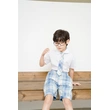 BD-MO-148 Custom-made JK style blue and white short-sleeved school uniform suit, waist elastic design, comfortable and convenient, real person try on model demonstration