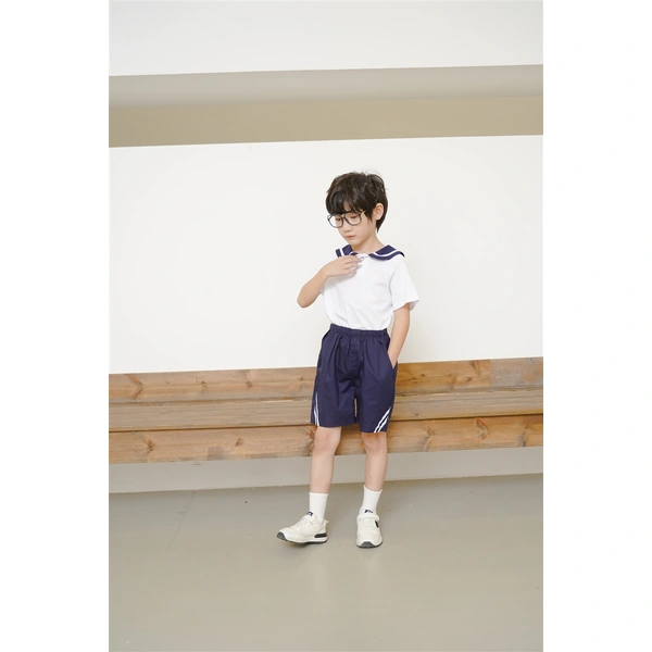 BD-MO-153 Design fashion lapel Polo school uniform, elastic waistband design, three-dimensional cutting, real-time try-on, model demonstration