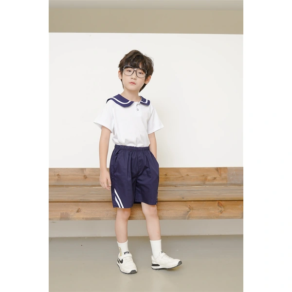 BD-MO-153 Design fashion lapel Polo school uniform, elastic waistband design, three-dimensional cutting, real-time try-on, model demonstration