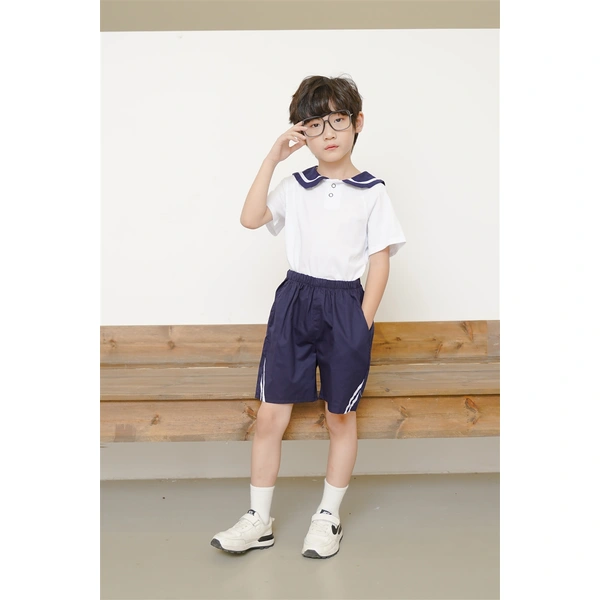 BD-MO-153 Design fashion lapel Polo school uniform, elastic waistband design, three-dimensional cutting, real-time try-on, model demonstration