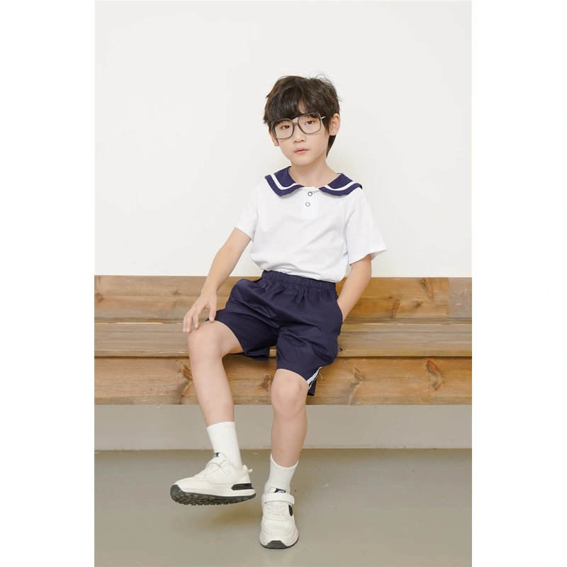 BD-MO-153 Design fashion lapel Polo school uniform, elastic waistband design, three-dimensional cutting, real-time try-on, model demonstration