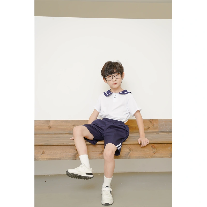 BD-MO-153 Design fashion lapel Polo school uniform, elastic waistband design, three-dimensional cutting, real-time try-on, model demonstration