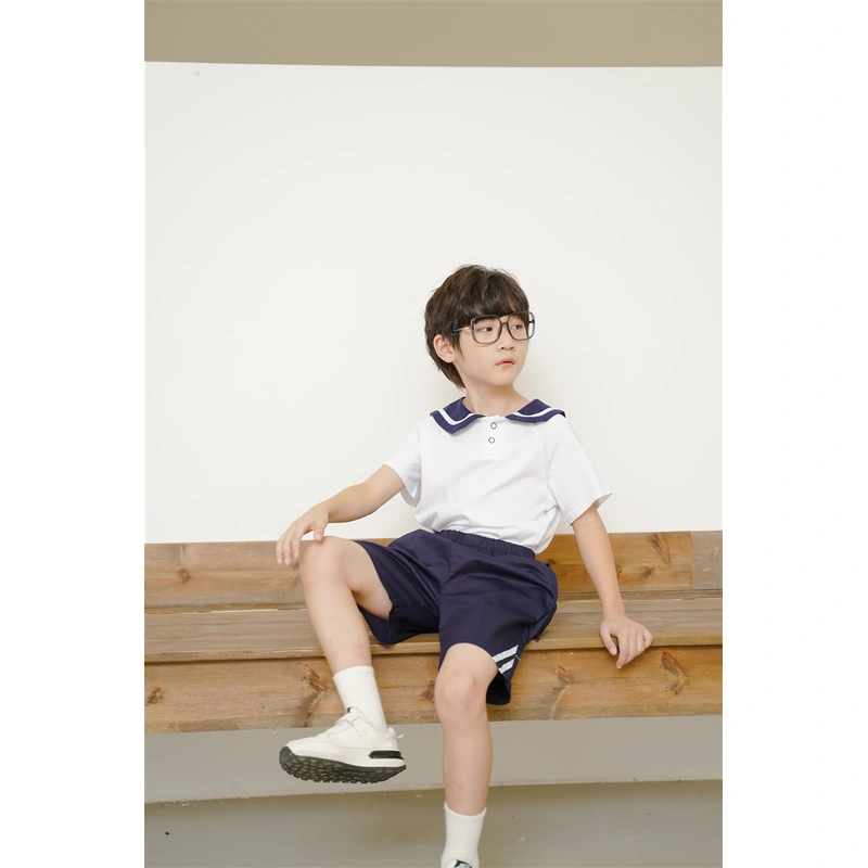 BD-MO-153 Design fashion lapel Polo school uniform, elastic waistband design, three-dimensional cutting, real-time try-on, model demonstration