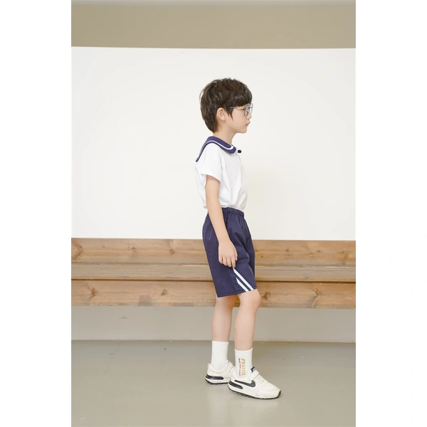 BD-MO-153 Design fashion lapel Polo school uniform, elastic waistband design, three-dimensional cutting, real-time try-on, model demonstration