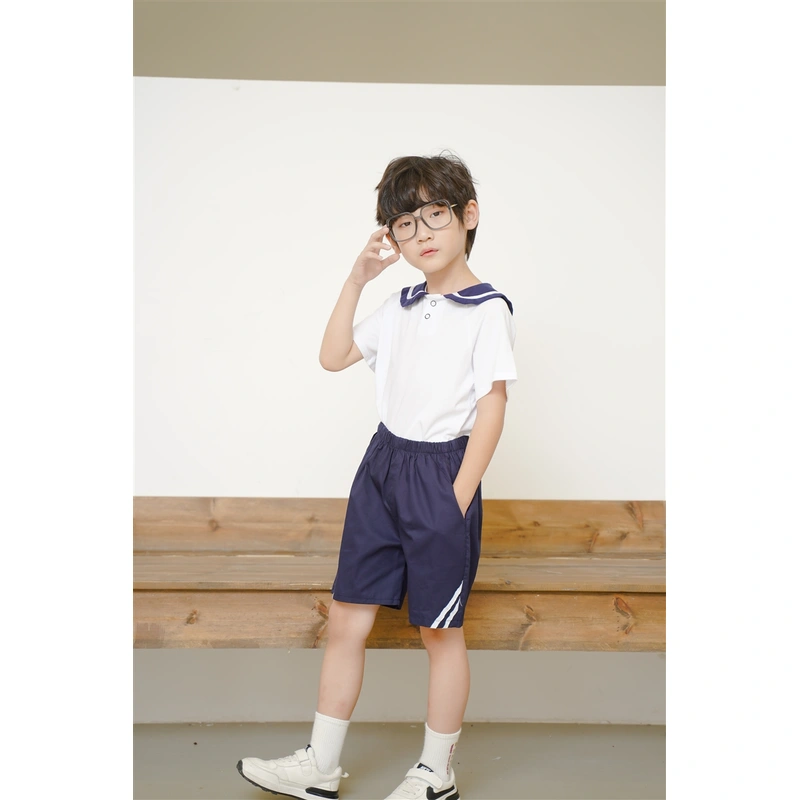BD-MO-153 Design fashion lapel Polo school uniform, elastic waistband design, three-dimensional cutting, real-time try-on, model demonstration