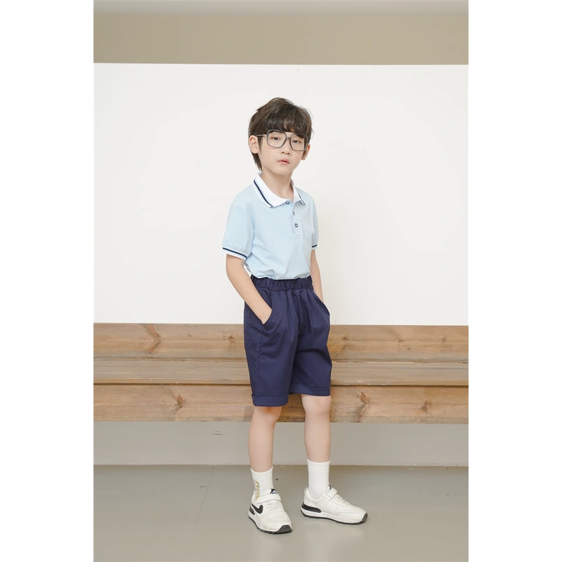 BD-MO-154 Custom-made pure cotton British style school uniform Design Polo shirt suit school uniform Real people try on Polo shirt supplier