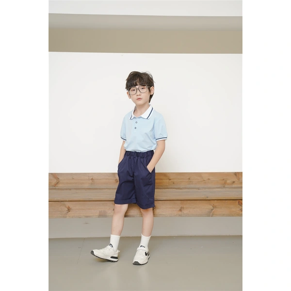 BD-MO-154 Custom-made pure cotton British style school uniform Design Polo shirt suit school uniform Real people try on Polo shirt supplier