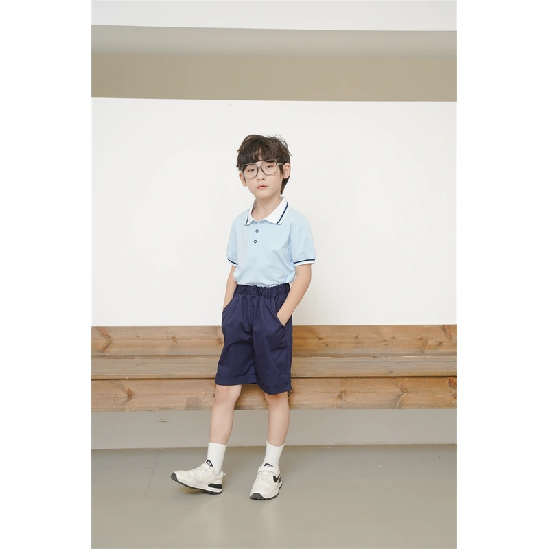 BD-MO-154 Custom-made pure cotton British style school uniform Design Polo shirt suit school uniform Real people try on Polo shirt supplier