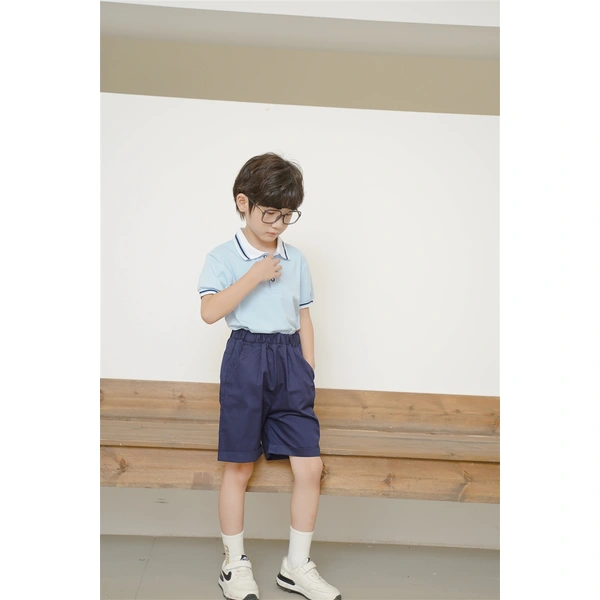 BD-MO-154 Custom-made pure cotton British style school uniform Design Polo shirt suit school uniform Real people try on Polo shirt supplier