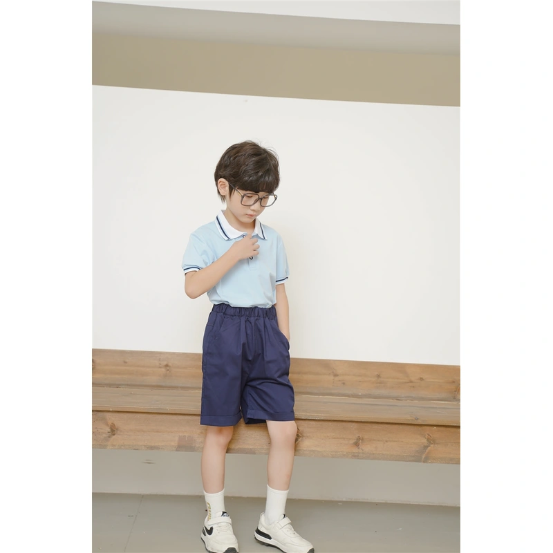 BD-MO-154 Custom-made pure cotton British style school uniform Design Polo shirt suit school uniform Real people try on Polo shirt supplier