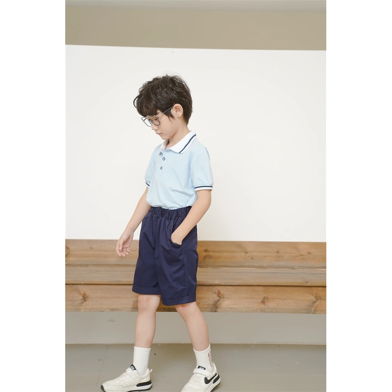 BD-MO-154 Custom-made pure cotton British style school uniform Design Polo shirt suit school uniform Real people try on Polo shirt supplier