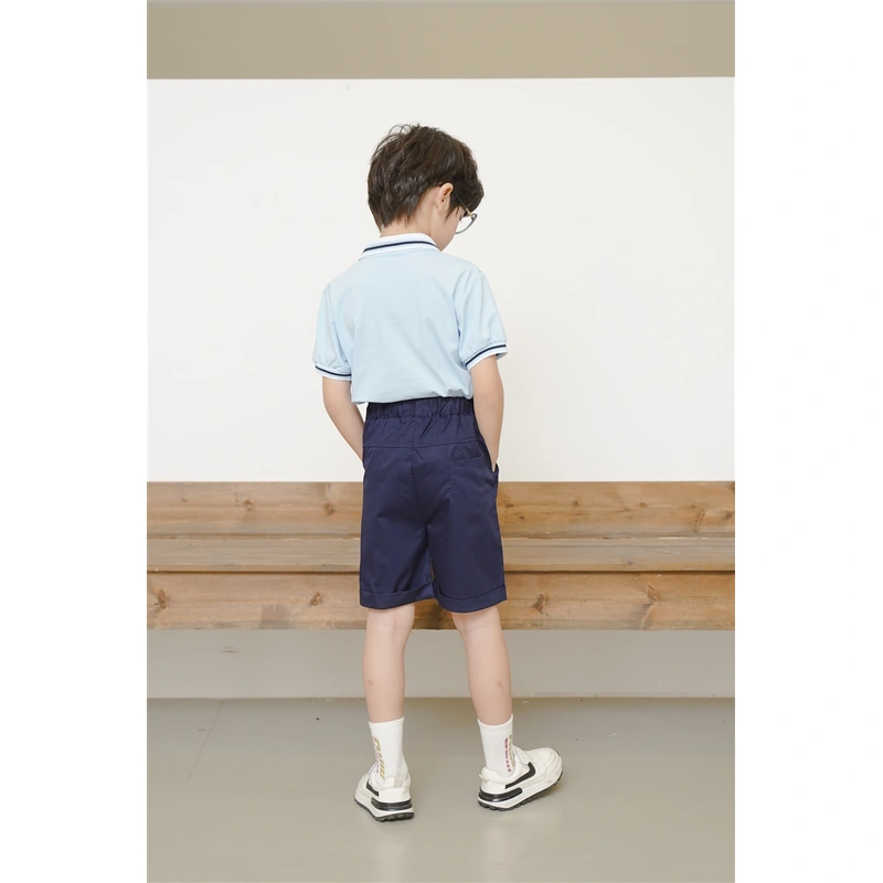 BD-MO-154 Custom-made pure cotton British style school uniform Design Polo shirt suit school uniform Real people try on Polo shirt supplier