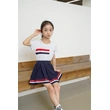 BD-MO-156 Design round neck school uniforms, custom-made pleated skirts, school uniforms skirts, elastic waistband design, comfortable, pleated skirts, anti-glare design