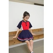 BD-MO-157 Custom-made sports style Polo shirt suit school uniform Design contrast color Polo shirt Fashion pleated skirt anti-glare design