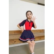 BD-MO-157 Custom-made sports style Polo shirt suit school uniform Design contrast color Polo shirt Fashion pleated skirt anti-glare design
