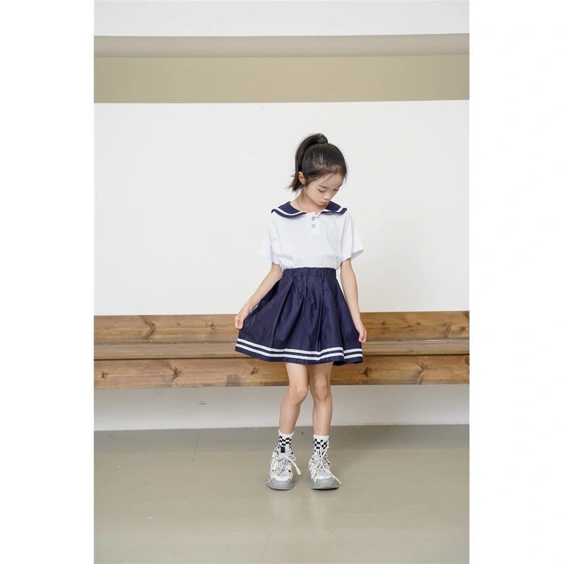 BD-MO-158 Design lapel shirt school uniform suit Custom-made pleated skirt suit school uniform Real person try on model demonstration