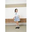 BD-MO-163 Design JK wind blue and white short-sleeved children's school uniform, customized plaid skirt, anti-glare lining, waist elastic design