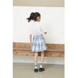 BD-MO-163 Design JK wind blue and white short-sleeved children's school uniform, customized plaid skirt, anti-glare lining, waist elastic design