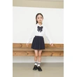 BD-MO-164 Custom-made two-piece sports style children's school uniforms Design shirt school uniforms Double layer anti-glare school uniform skirts Real people try on model demonstrations