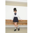 BD-MO-164 Custom-made two-piece sports style children's school uniforms Design shirt school uniforms Double layer anti-glare school uniform skirts Real people try on model demonstrations