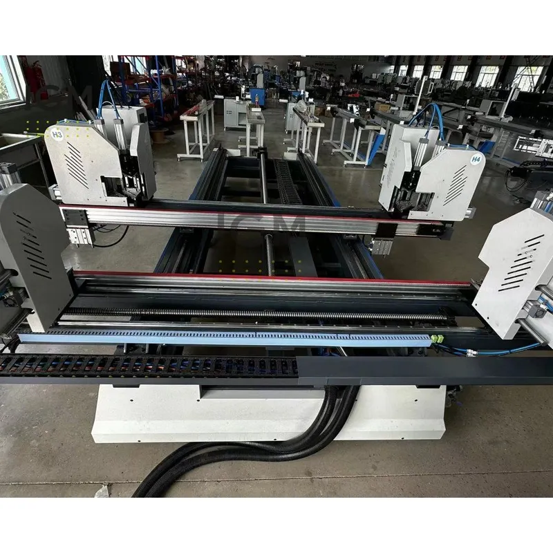 горизонтальный станок с ЧПУ для сварки четырех угловых окон из ПВХ