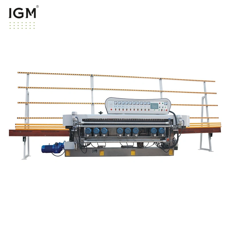 10 Motors Straight Line Glass Edge Beveling Machine from IGM