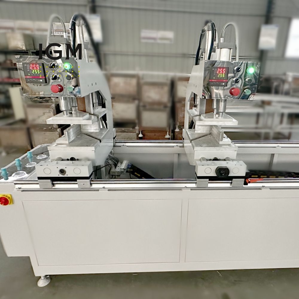 DETALLES DE LA MÁQUINA SOLDADORA DE VENTANAS DE PVC DE DOS CABEZALES